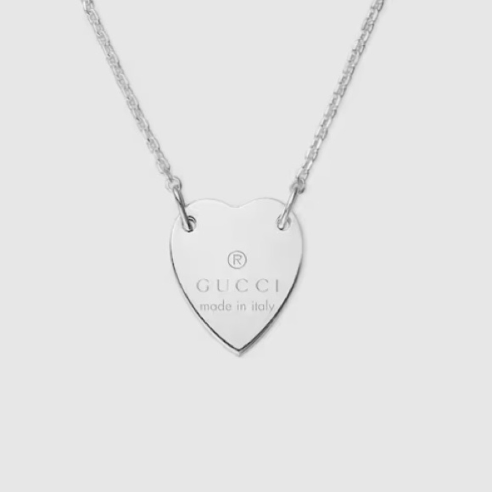 Gucci Silver Heart Necklace